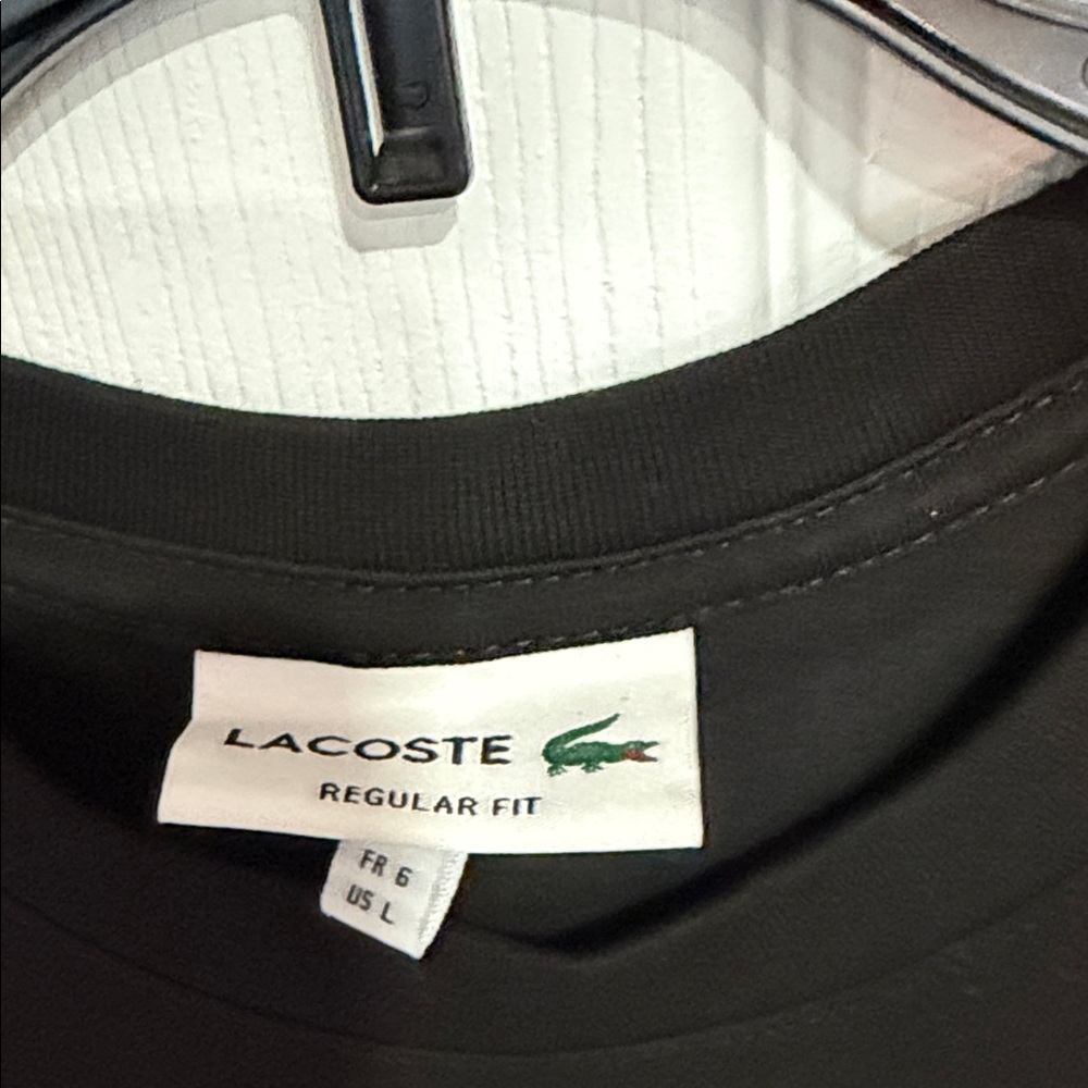 Lacoste Black Tee with Crocodile Design - Picture 2 of 4
